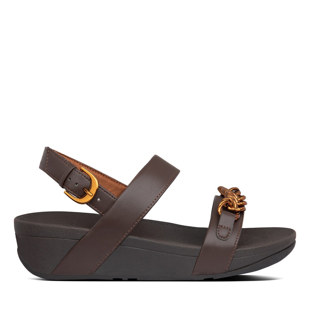 FITFLOP LOTTIE CHAIN BACK AT2 SAND. CHOCOLATE.