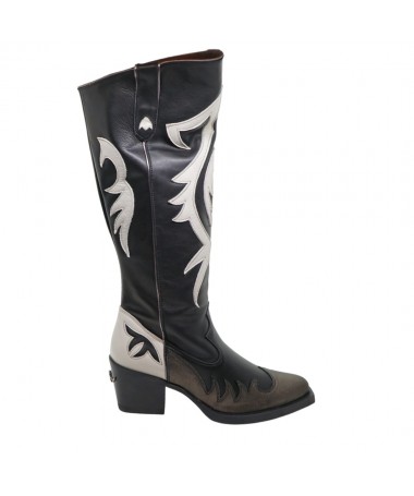 NEMONIC 2353 BOTA ANTE GLITER PLOMO/NEGRO.