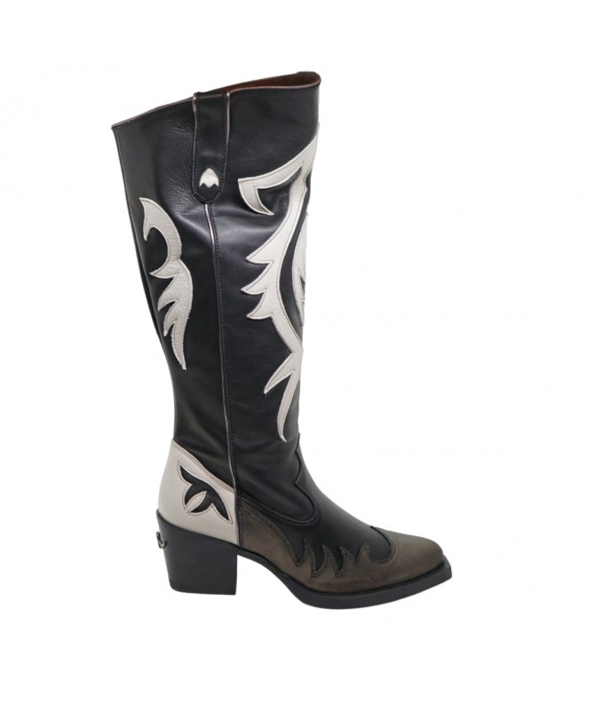 NEMONIC 2353 BOTA ANTE GLITER PLOMO/NEGRO.