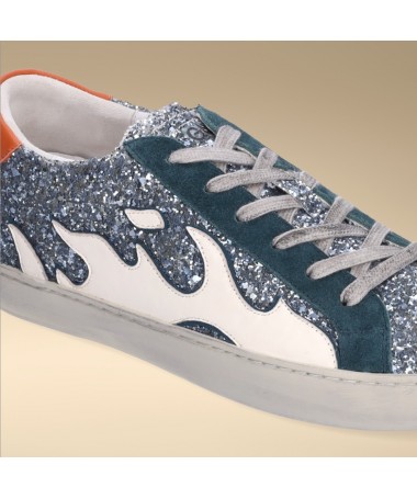 BIBI LOU GAMIN DEPORTIVA 050018GM GLITER PLATA.