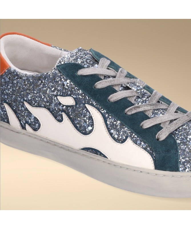 BIBI LOU GAMIN DEPORTIVA 050018GM GLITER PLATA.