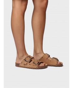 TONI PONS GRETEL ZUECO PIEL CAMEL.