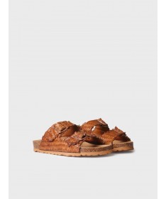 TONI PONS GUAM ZUECO PIEL TRENZADA CUERO.