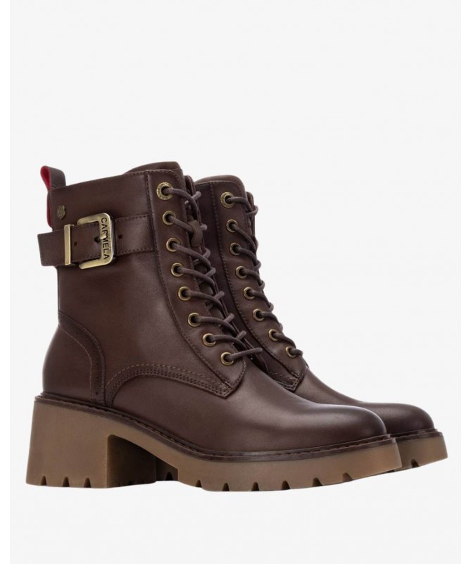 CARMELA 162568 BOTIN PIEL MARRÓN.