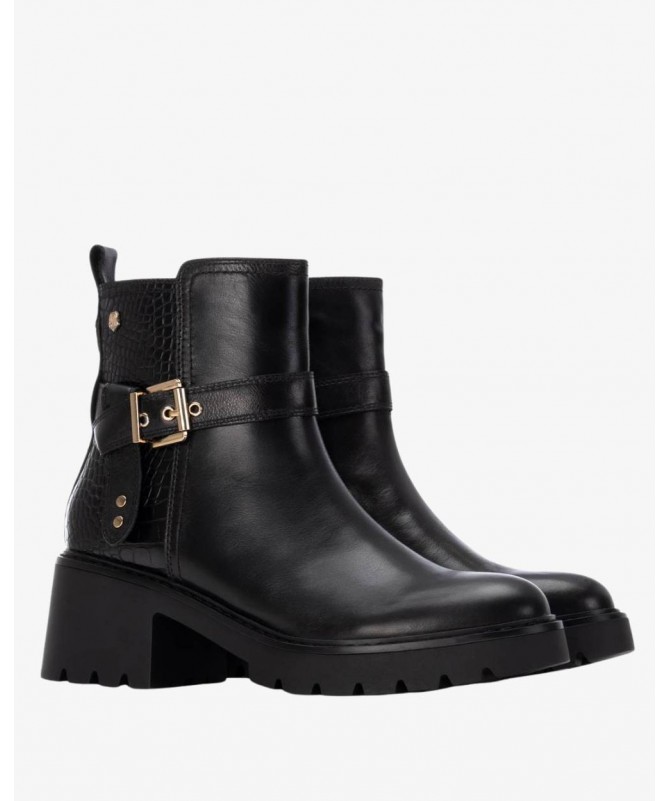 CARMELA 162565 BOTIN PIEL NEGRO.