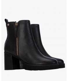 CARMELA 162602 BOTIN PIEL NEGRO.