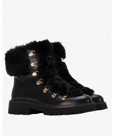 CARMELA 162668 BOTIN PIEL NEGRO.