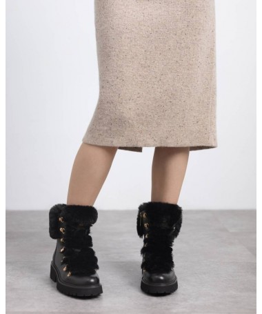 CARMELA 162668 BOTIN PIEL NEGRO.