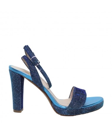 BRUNO RIVA SANDALIA 802 AZUL GLITER.