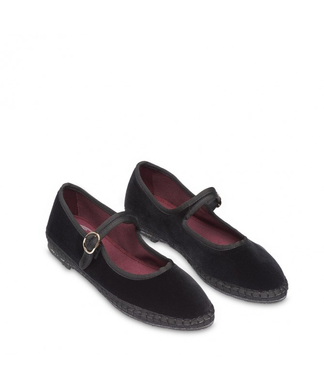 FLABELUS BAILARINA ANTONIA-MARY JANE VELVET NEGRO.