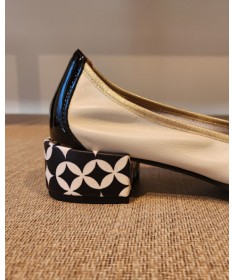 NEMONIC 2430 BAILARINA HIELO PUNTERA CHAROL NEGRA.