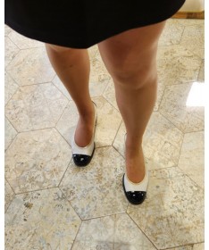 NEMONIC 2430 BAILARINA HIELO PUNTERA CHAROL NEGRA.