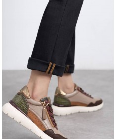 CARMELA 162430 DEPORTIVA PIEL BURDEOS.