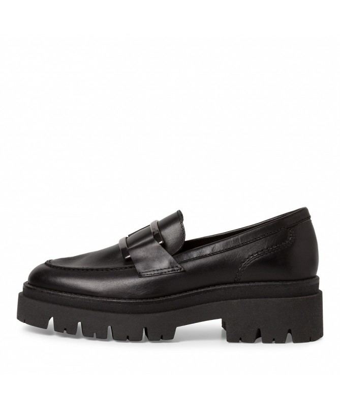 TAMARIS MOCASIN 24713 LEATHER BLACK. MUJER-23.