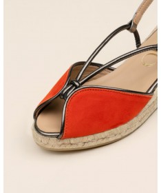 GAIMO SANDALIA MODELO CALIMA ANTE ROJO.