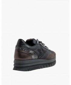 CETTI  ZAPATILLA MUJER C1259XL ANTE METAL PIOMBO.